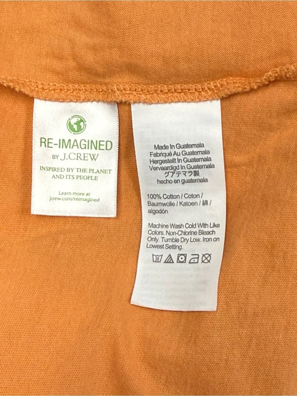 J.Crew Broken-In Jersey Tiered Mini Dress Orange Sherbet Small BG209